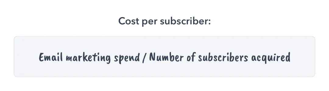 Cost per subscriber