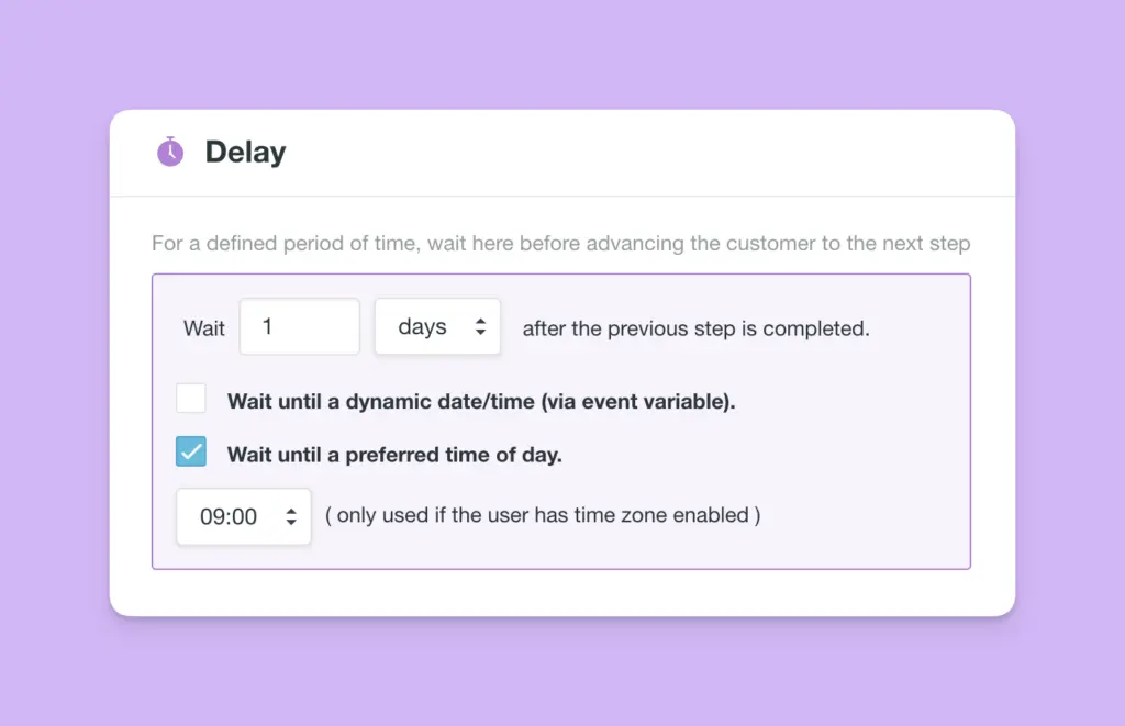 Wait until a preferred time of day