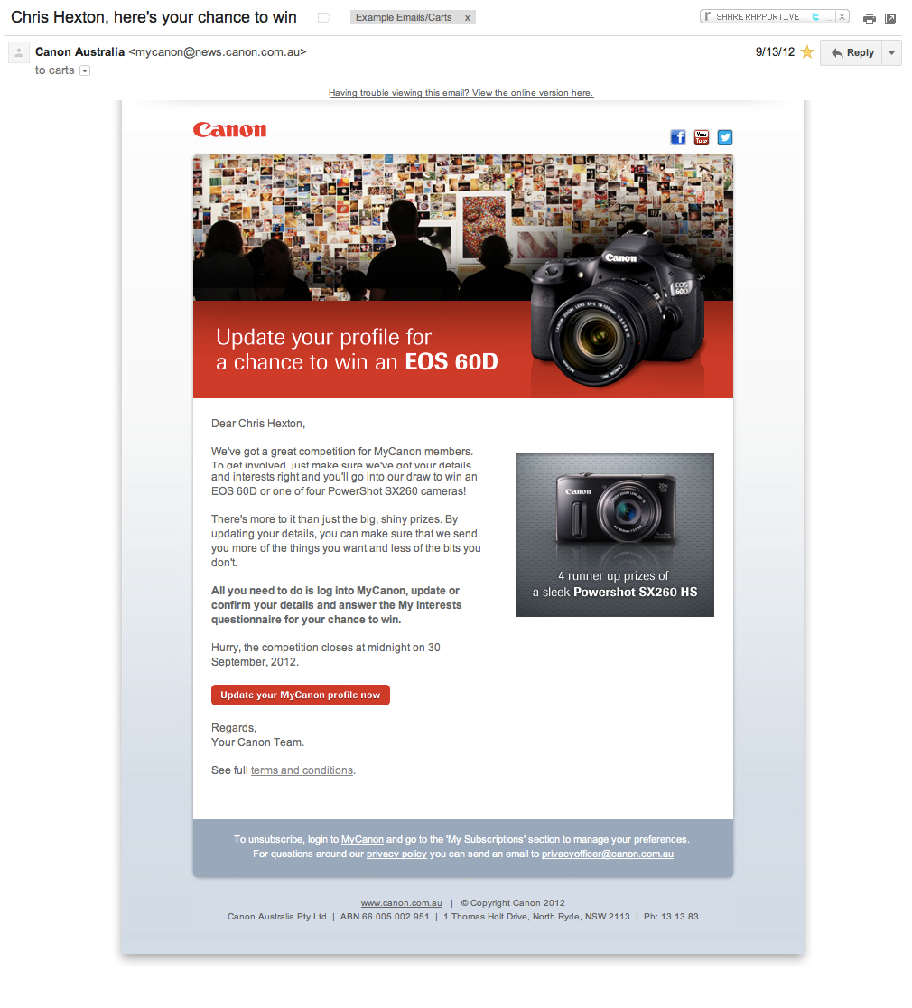 Canon Email Marketing