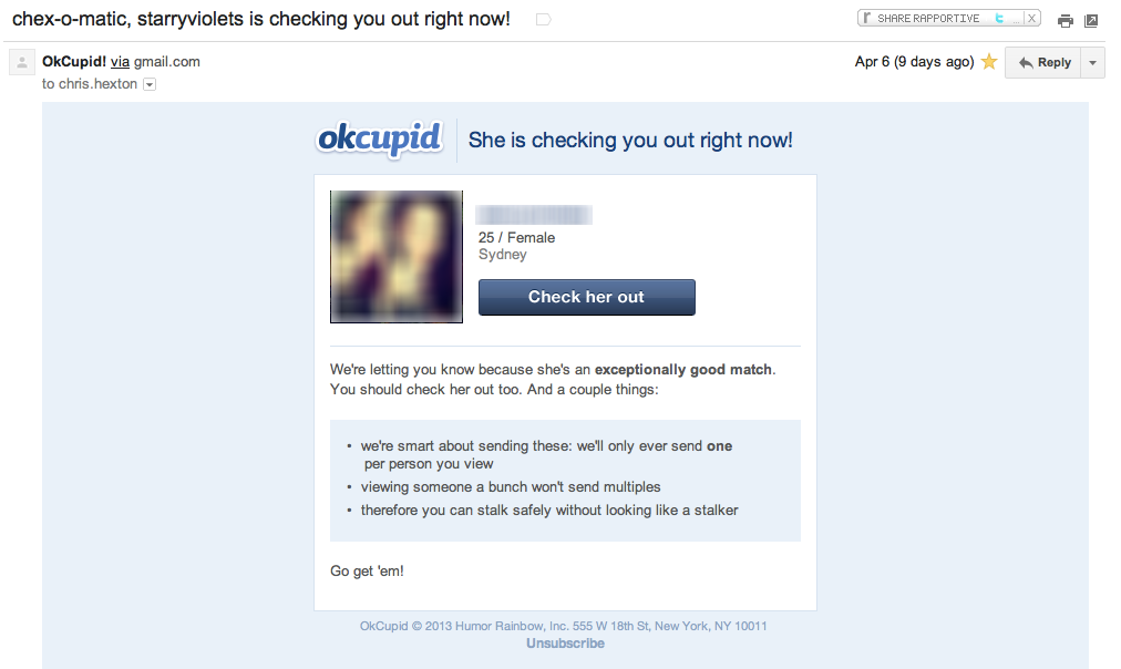 OKCupid email