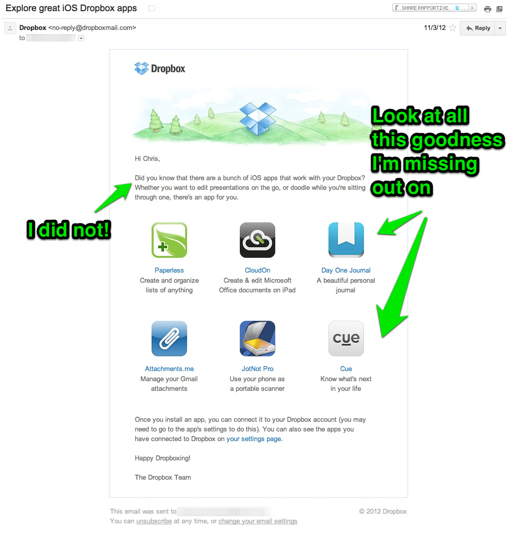 Dropbox Email Marketing Apps
