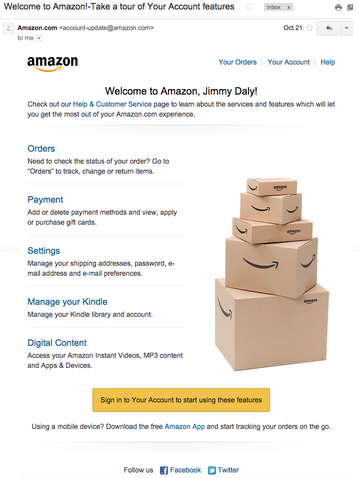 amazon-welcome-email