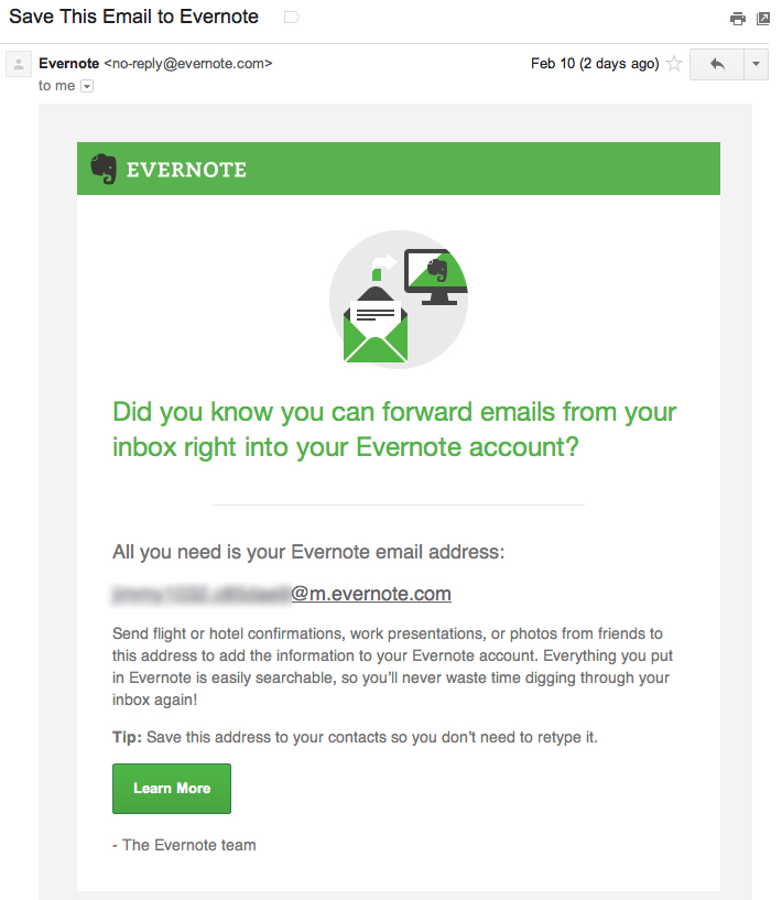 evernote email marketing small win-1