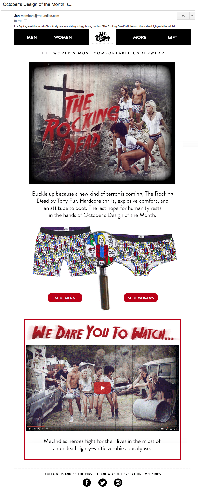 Spread the Love (And Get PAID💰) from MeUndies - Desktop Email View