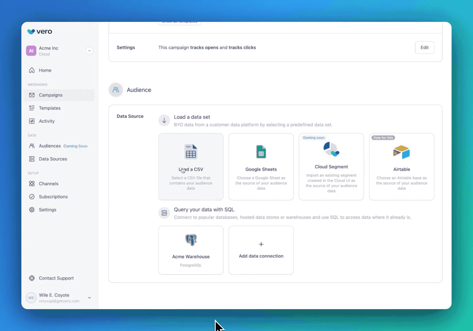 Import a CSV audience directly into your campaign